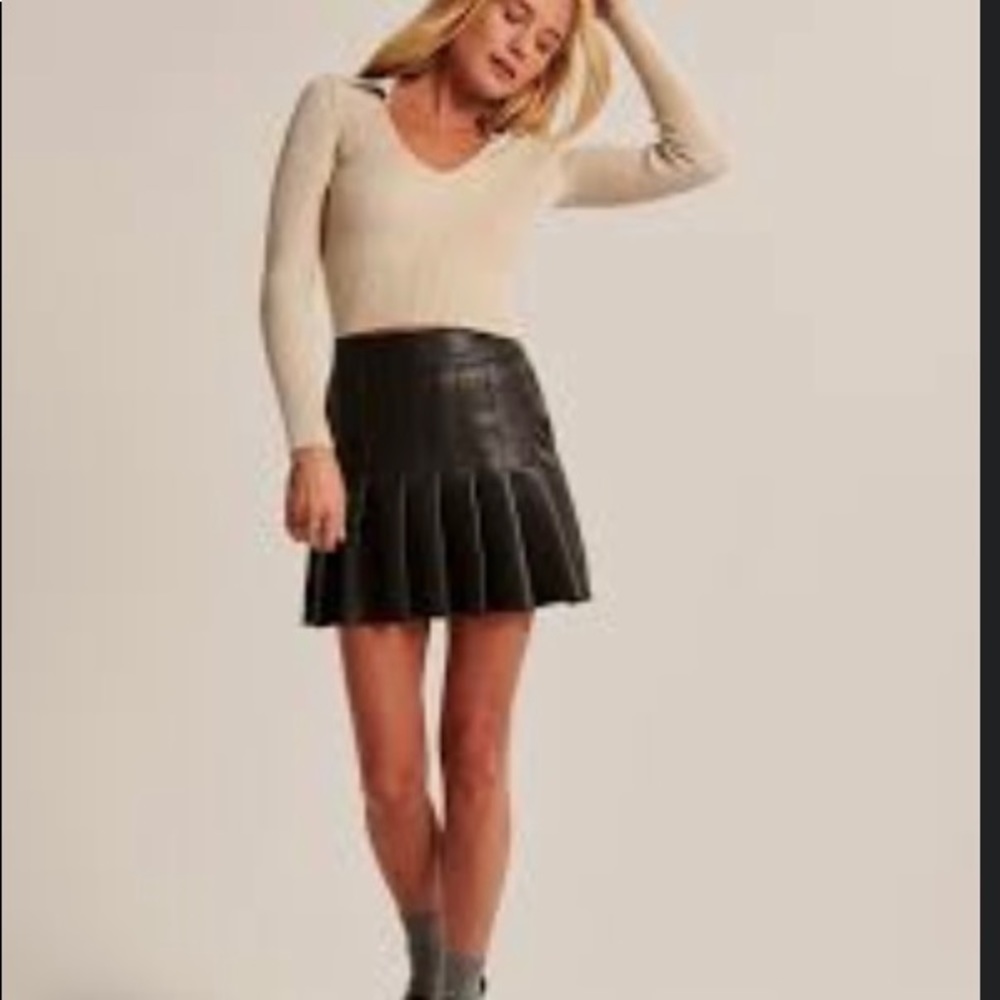Abercrombie vegan leather skirt